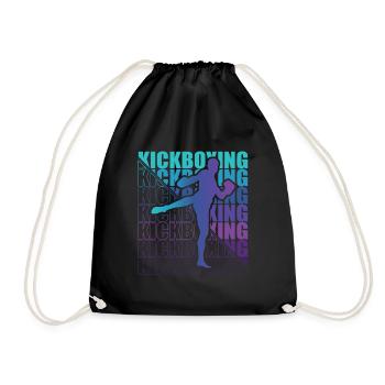 Kickboxer Martial Arts Kickboxing Kickboxen - Turnbeutel - Schwarz - Vorne