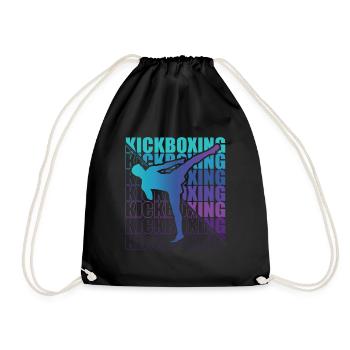 Kickboxer Martial Arts Kickboxing Kickboxen - Turnbeutel - Schwarz - Vorne