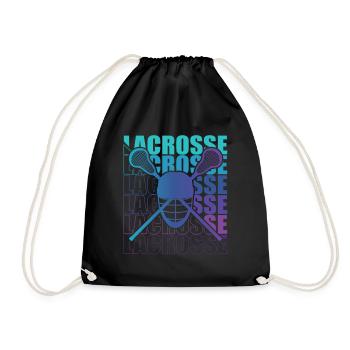 Lacrosse LAX Club Team Spieler Trainer Fans Coach - Turnbeutel - Schwarz - Vorne