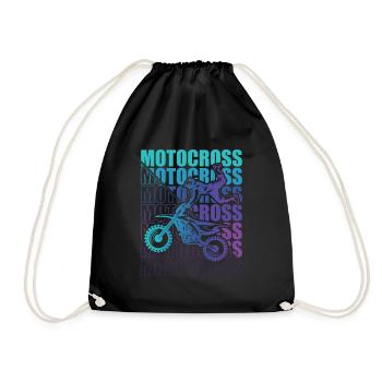 Motocross Enduro Motorcycle Freestyle Extreme Sport - Drawstring Bag - black - Front