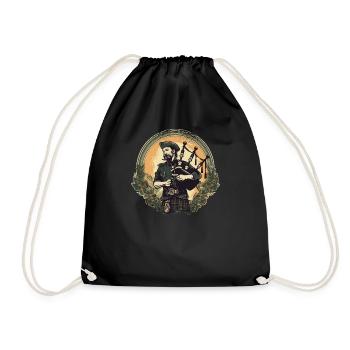 Bagpiper Scottish bagpipe sound - Sac de sport léger - noir - Devant