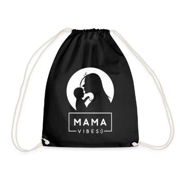 Mom Vibes - Mother Mom Mother's Day Gift - Drawstring Bag - black - Front