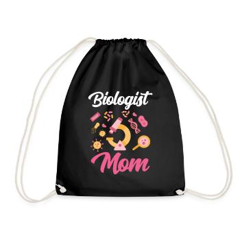 Biologist Mom Biologist Biology Biology Teacher - Drawstring Bag - black - Front