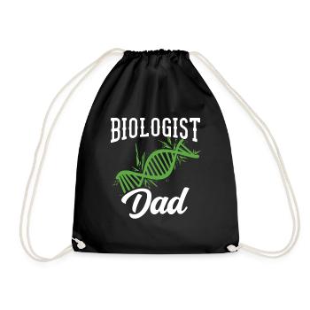 Biologist Dad Biology Teacher Biologist Biology - Drawstring Bag - black - Front