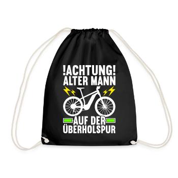 E-Bike E Bike Elektrofahrrad Elektrorad - Turnbeutel - Schwarz - Vorne