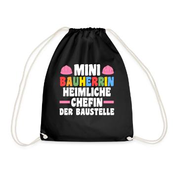 Bauherrin - Turnbeutel - Schwarz - Vorne