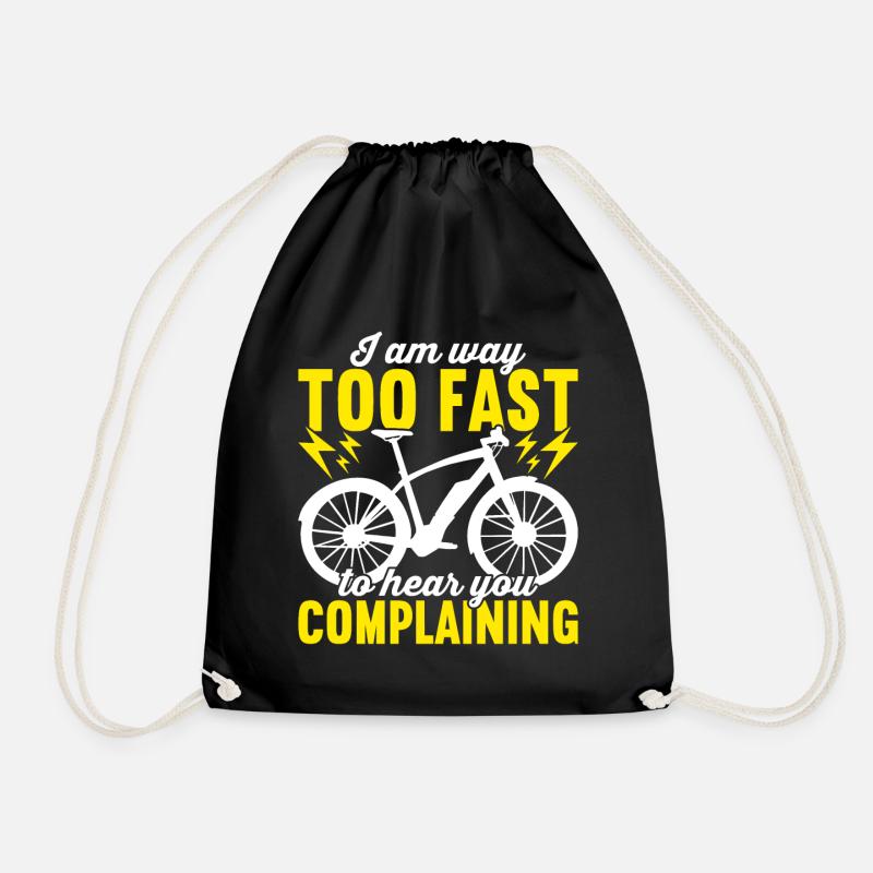 Electric Bike E-Bike - Drawstring Bag - black