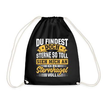 Sieh mich an, ich bin Sternhagel voll! Lustiges - Turnbeutel - Schwarz - Vorne