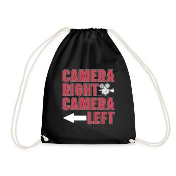 Caméra de tournage Caméra droite Réalisateur de film gauche - Sac de sport léger - noir - Devant