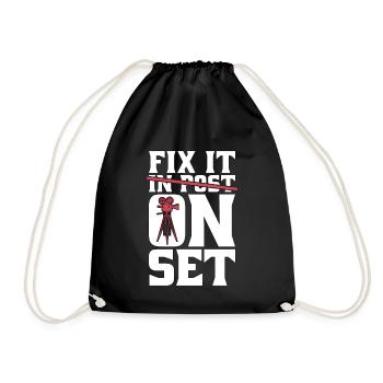 Filmmaking Fix It On Set Cinematographer Filmmaker - Drawstring Bag - black - Front
