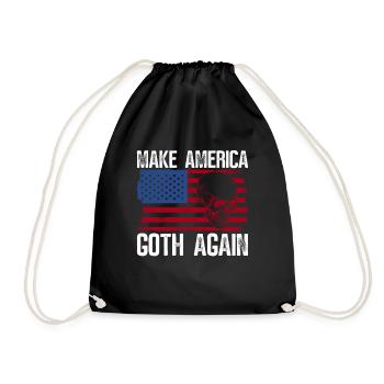 Macht Amerika wieder gothisch - Gothic - Turnbeutel - Schwarz - Vorne