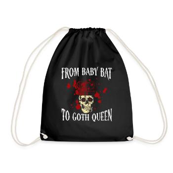 From Baby Bat to Goth Queen Gothic - Drawstring Bag - black - Front