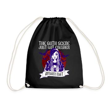 #Babybat - Baby Bat Gothic Goth Grufti Spruch - Drawstring Bag - black - Front