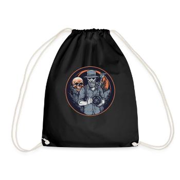 Metal Detector Probe Probe Pinpointer-retro - Drawstring Bag - black - Front