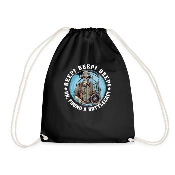 Metal Detector Probdler Probe Funny Beep-Beep - Drawstring Bag - black - Front
