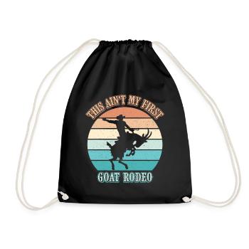 Ce n’est pas mon premier rodéo de chèvre Bronc Riding - Sac de sport léger - noir - Devant