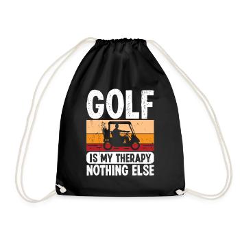 Golf nothing else - Turnbeutel - Schwarz - Vorne