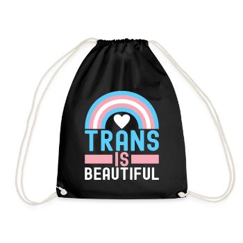 Transgender Trans LGBTQ - Turnbeutel - Schwarz - Vorne