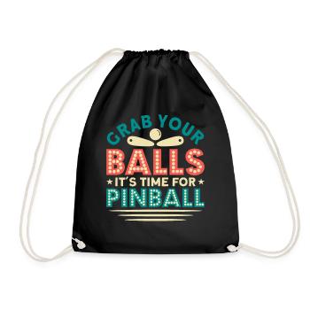 Flipper Retro Pinball Flipperautomat Bumper - Sac de sport léger - noir - Devant