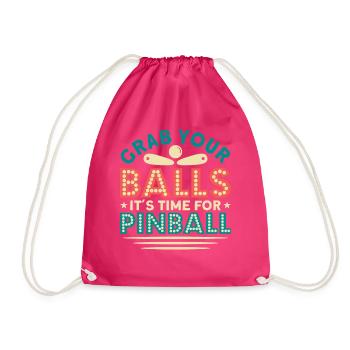 Flipper Retro Pinball Flipperautomat Bumper - Turnbeutel - Fuchsia - Vorne