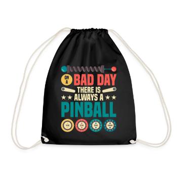 Flipper Retro Pinball Flipperautomat Bumper - Sac de sport léger - noir - Devant