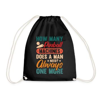 Flipper Retro Pinball Flipperautomat Bumper - Drawstring Bag - black - Front