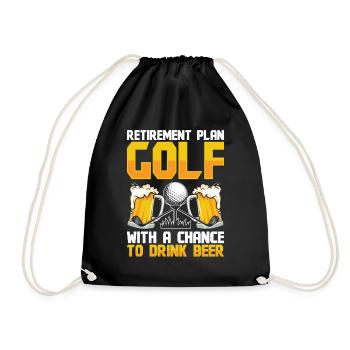 Retirement Plan Golf with a chance to - Turnbeutel - Schwarz - Vorne