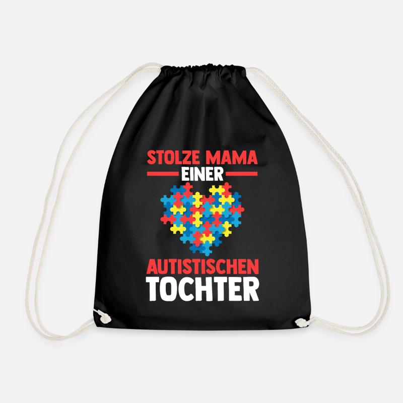 Mama Mutter Tochter Autismus Autist Autisten - Turnbeutel - Schwarz
