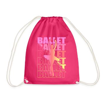 Ballet, Ballerine, Fille, Fille, Danse - Sac de sport léger - fuchsia - Devant