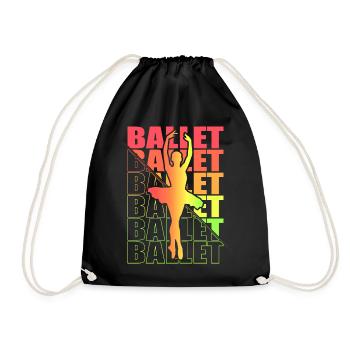 Ballet, Ballerina, Girl, Girl, Dancing - Drawstring Bag - black - Front