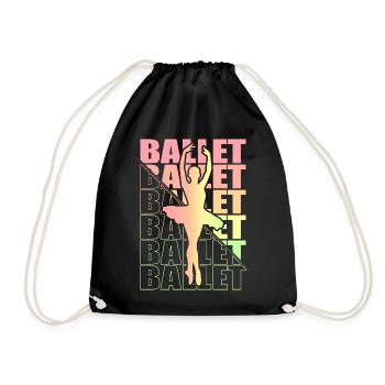 Ballet, Ballerina, Girl, Girl, Dancing - Drawstring Bag - black - Front