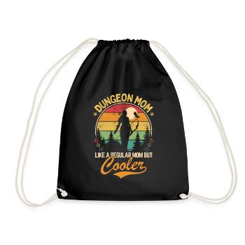 Dungeon Mom - Like a normal but cooler mother - Drawstring Bag - black - Front