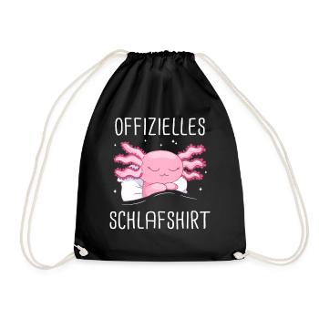 Axolotl Schwanzlurch Axolotls - Turnbeutel - Schwarz - Vorne