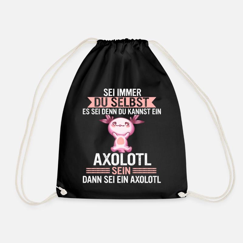 Axolotl Schwanzlurch Axolotls - Turnbeutel - Schwarz