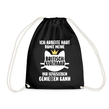 Britisch Kurzhaar Katze - Turnbeutel - Schwarz - Vorne