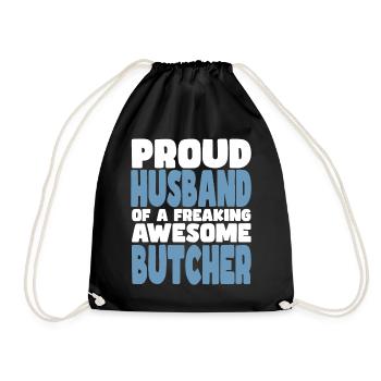 Fière épouse d’un sacré bon boucher - Sac de sport léger - noir - Devant