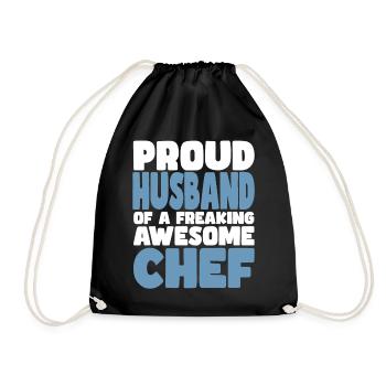 Fière épouse d’un sacré bon chef - Sac de sport léger - noir - Devant