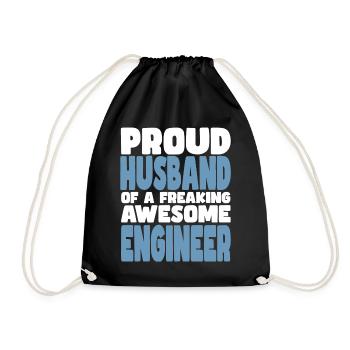 Fière épouse d’un sacré bon ingénieur - Sac de sport léger - noir - Devant