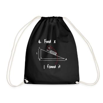 Find X Mathematics Math - Drawstring Bag - black - Front