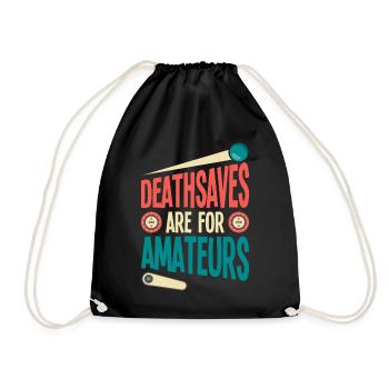 Flipper Retro Pinball Flipperautomat Bumper - Drawstring Bag - black - Front