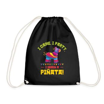 Cinco De Mayo Mexican Piñata Fiesta Party - Drawstring Bag - black - Front