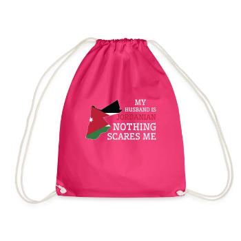 Rien ne me fait peur Mon mari est jordanien - Sac de sport léger - fuchsia - Devant