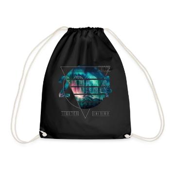 Limited Edition 2004 June Birthday Northern Lights - Drawstring Bag - black - Front
