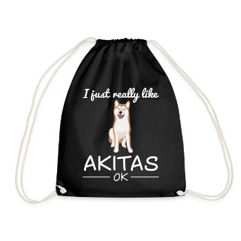 Akita Inu Dog Lover Dog Lover Dire cadeau - Sac de sport léger - noir - Devant