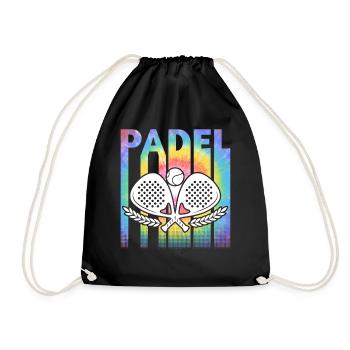 Padel Tennis Colorful - Drawstring Bag - black - Front