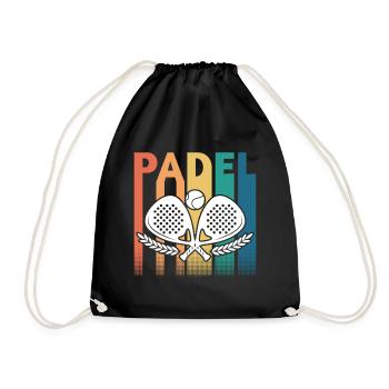 Padel Tennis Rétro Vintage - Sac de sport léger - noir - Devant