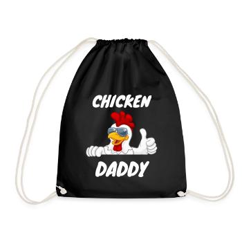 Papa poulet - Sac de sport léger - noir - Devant