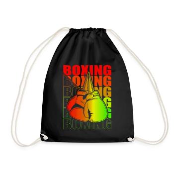 Boxen Martial Arts Boxing Box Club Boxer - Drawstring Bag - black - Front