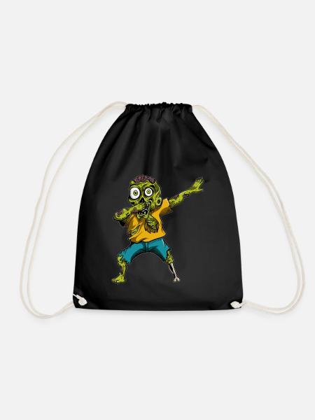 Zombie Kürbis Zombie Dabbing Halloween - Turnbeutel - Schwarz
