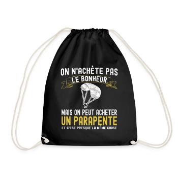 On n'achète pas le Bonheur Cadeau Parapente Humour - Sac de sport léger - noir - Devant